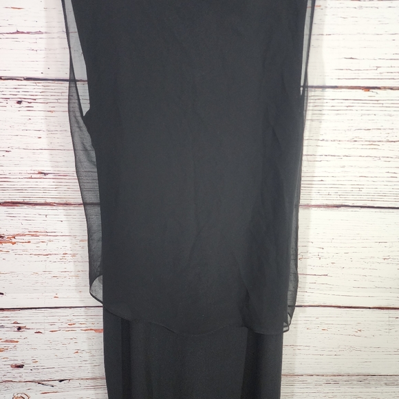 Robert Rodriguez V Neck Draped Layerd Dress - Picture 7 of 8